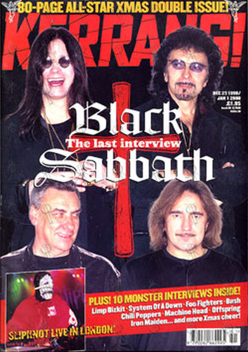 BLACK SABBATH - &#39;Kerrang!&#39; - January 1 2000 - Black Sabbath On Cover - 1