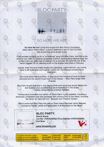 BLOC PARTY - So Here We Are - 3
