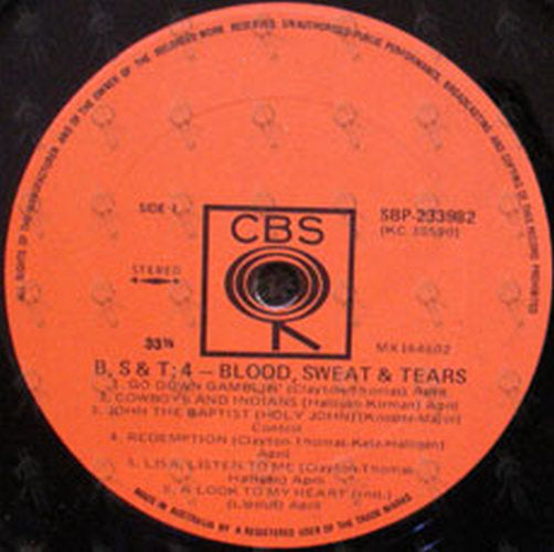 BLOOD-- SWEAT & TEARS - 4 - 3