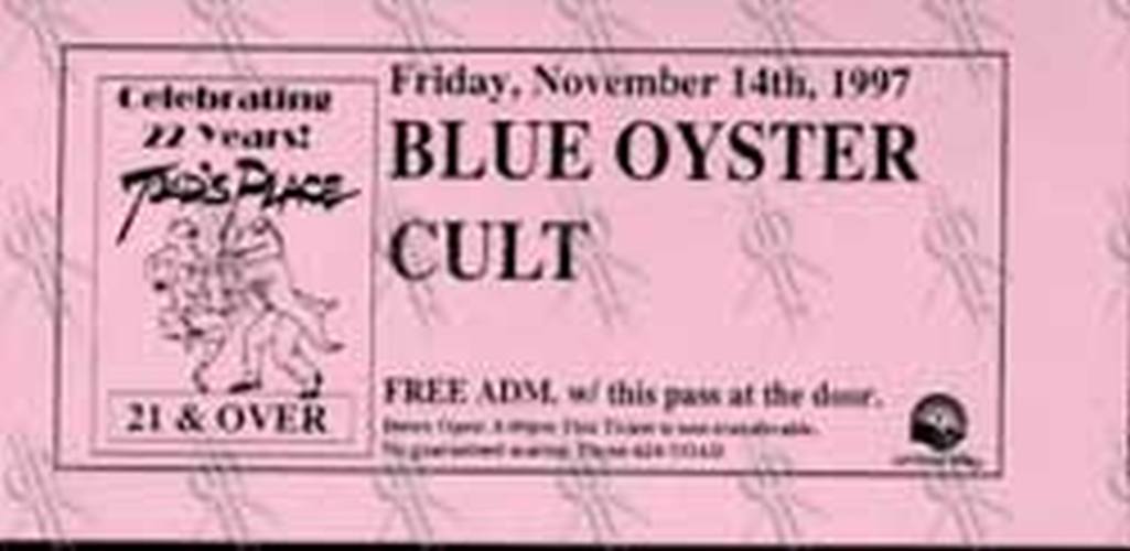BLUE OYSTER CULT - Toad&#39;s Place