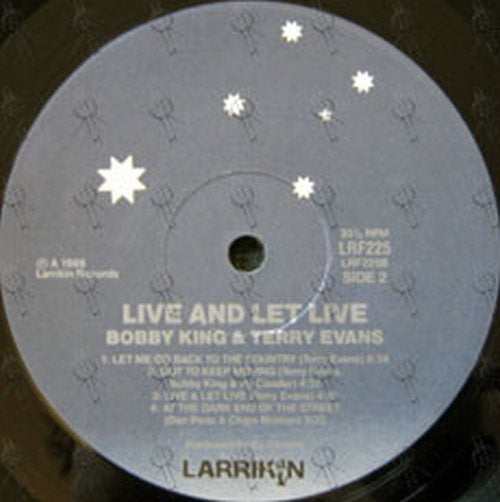 BOBBY KING &amp; TERRY EVANS - Live And Let Live! - 3
