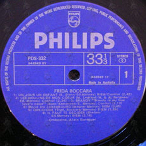 BOCCARA-- FRIDA - Un Jour