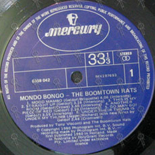 BOOMTOWN RATS-- THE - Mondo Bongo - 3
