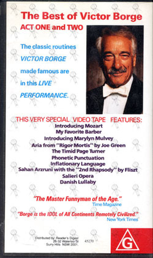 BORGE -- VICTOR - The Best Of Victor Borge Acts I And II - 2