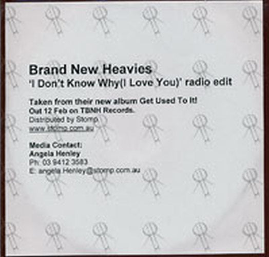 BRAND NEW HEAVIES-- THE - I Don&#39;t Know Why (I Love You) - 1