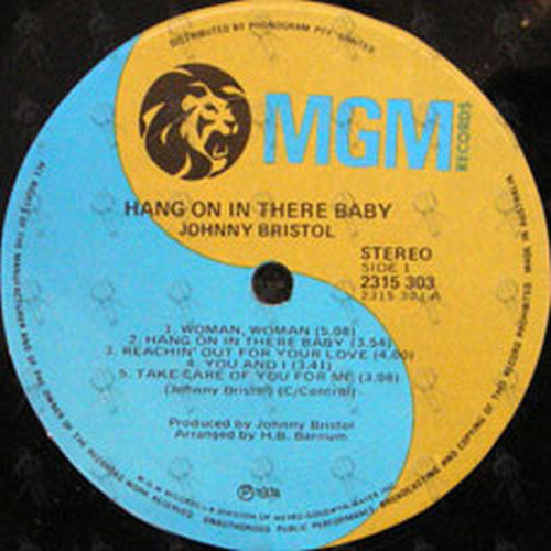 BRISTOL-- JOHNNY - Hang On In There Baby - 3