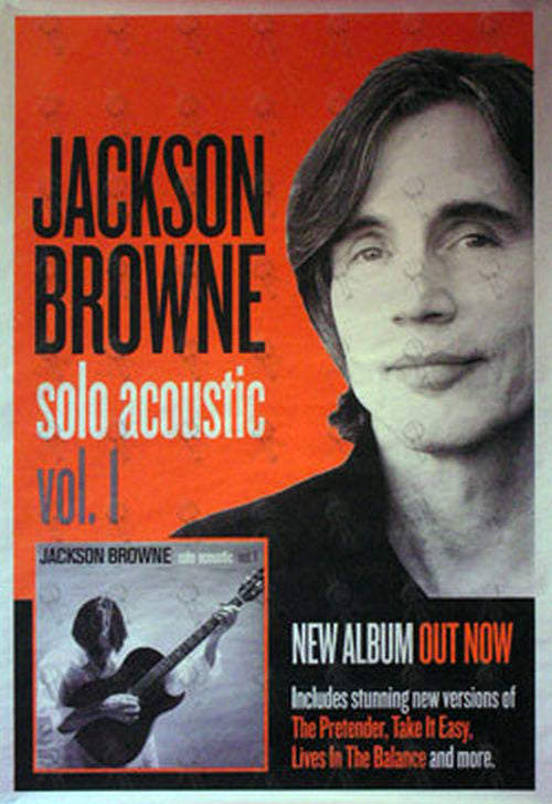 BROWNE-- JACKSON - &#39;Solo Acoustic Vol. 1&#39; Album Promo Poster - 1
