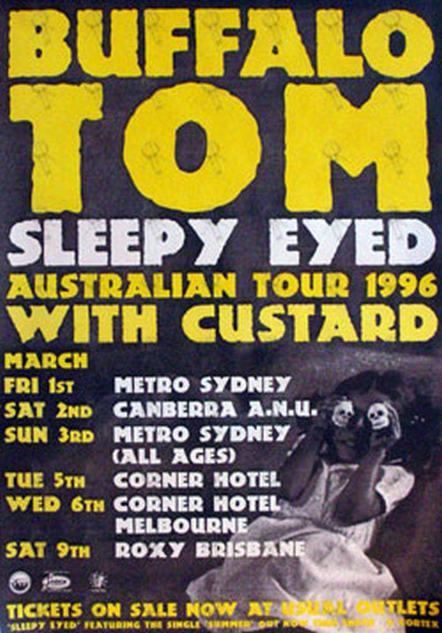 BUFFALO TOM - 'Sleepy Eyed' 1996 Australian Tour Poster - 1