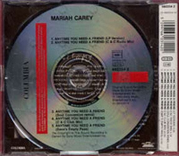 CAREY-- MARIAH - Anytime You Need A Friend - 2