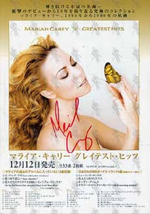 CAREY-- MARIAH - 'Greatest Hits' Japanese Release Promo Flyer - 1