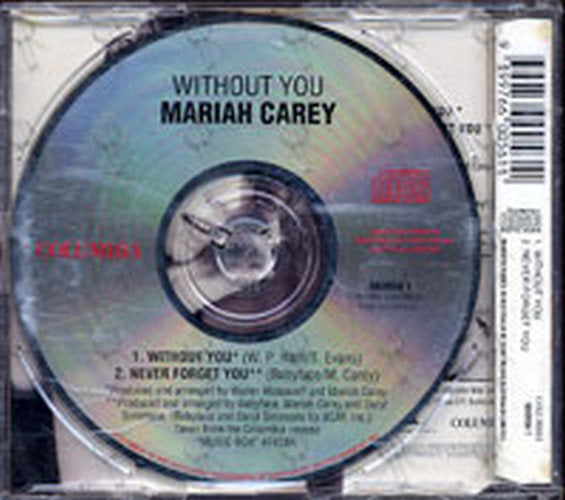 CAREY-- MARIAH - Without You &amp; Never Forget You - 2