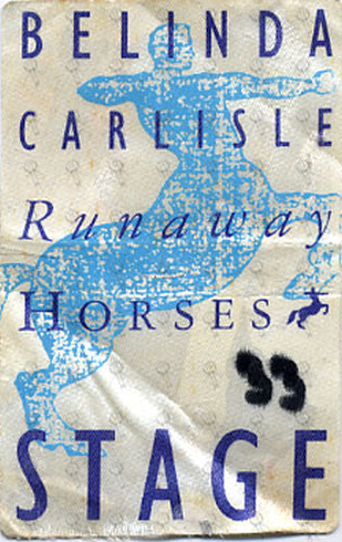 CARLISLE-- BELINDA - &#39;Runaway Horses&#39; Stage Cloth Sticker Pass - 1