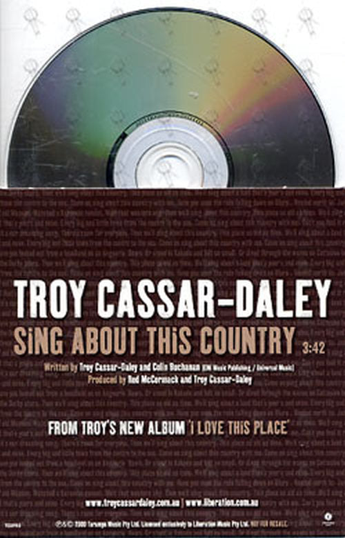 CASSAR-DALEY-- TROY - Sing About This Country - 2