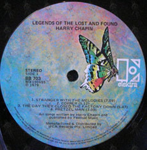 CHAPIN-- HARRY - Legends Of The Lost And Found - 4