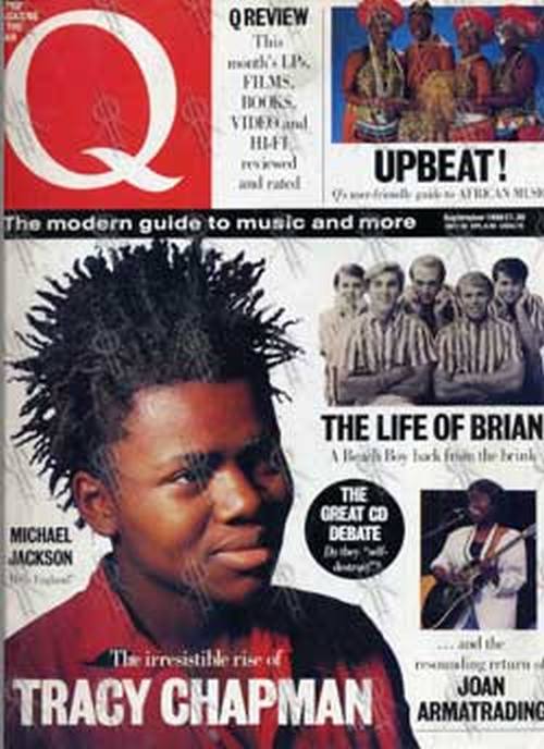 CHAPMAN-- TRACY - 'Q' - Sept 1988 - Tracy Chapman On Cover - 1