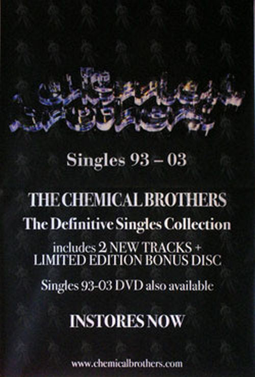 CHEMICAL BROTHERS-- THE - &#39;The Definitive Singles Collection&#39; Album Promo Poster - 1