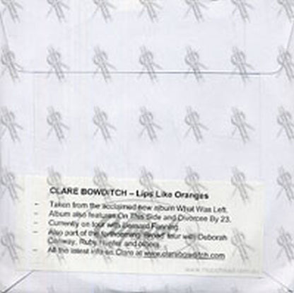 CLARE BOWDITCH AND THE FEEDING SET - Lips Like Oranges - 2