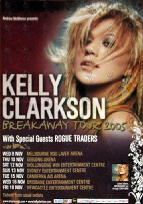 CLARKSON-- KELLY - &#39;Breakaway&#39; 2005 Australian Tour Poster - 1