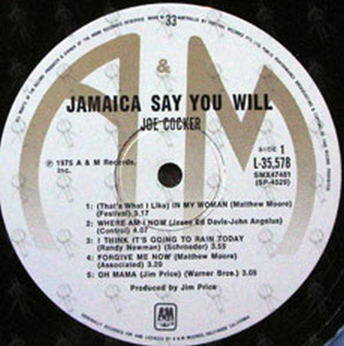 COCKER-- JOE - Jamaica Say You Will - 3