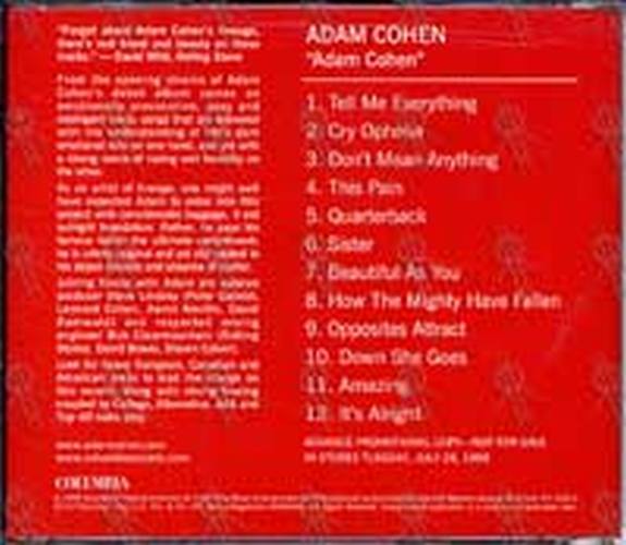 COHEN-- ADAM - Adam Cohen - 2