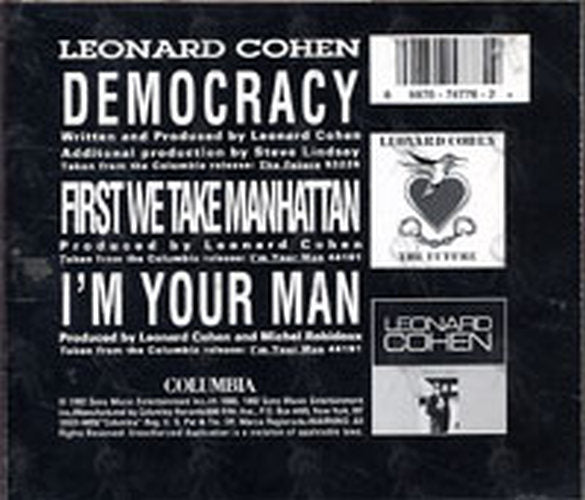 COHEN-- LEONARD - Democracy Is Coming To The USA - 2