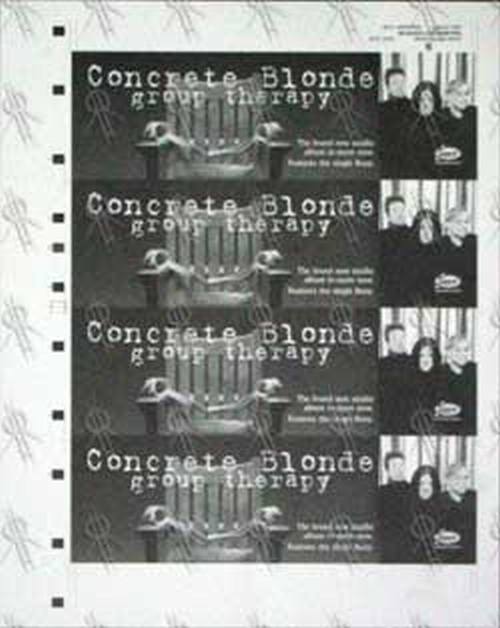 CONCRETE BLONDE - &#39;Group Therapy&#39; Album Promo Card Artist Proof - 1