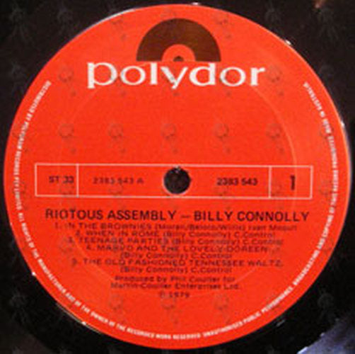 CONNOLLY-- BILLY - Riotous Assembly - 3