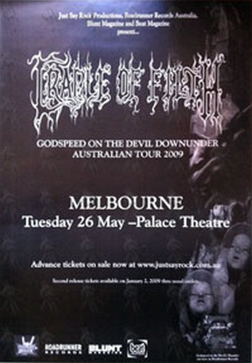 CRADLE OF FILTH - 'Godspeed On The Devil Downunder' Australian Tour 2009 - 1
