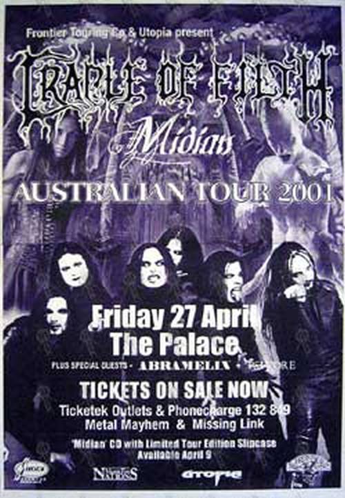 CRADLE OF FILTH - The Palace Melbourne - Friday 27 April 2000 - Gig Poster - 1