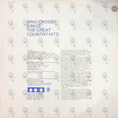 CROSBY-- BING - Bing Crosby Sings The Great Country Hits - 2