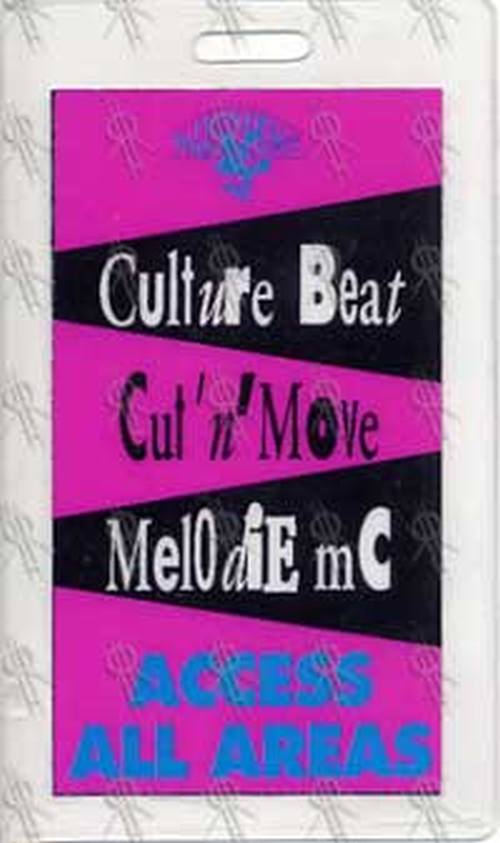 CULTURE BEAT|CUT &#39;N&#39; MOVE|MELODIE MC - Australian Tour Access All Areas Poster - 1