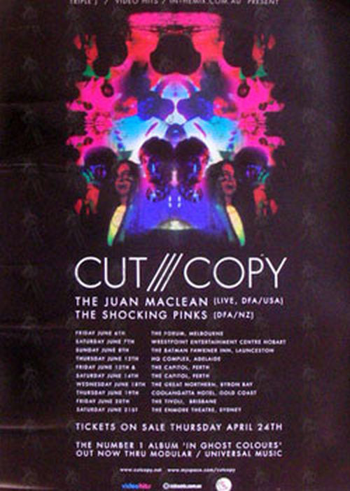 CUT COPY - 2008 Australian Tour Poster - 1