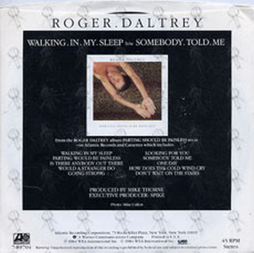 DALTREY-- ROGER - Walking In My Sleep - 2