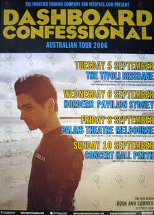 DASHBOARD CONFESSIONAL - Australia 2006 Tour Poster - 1