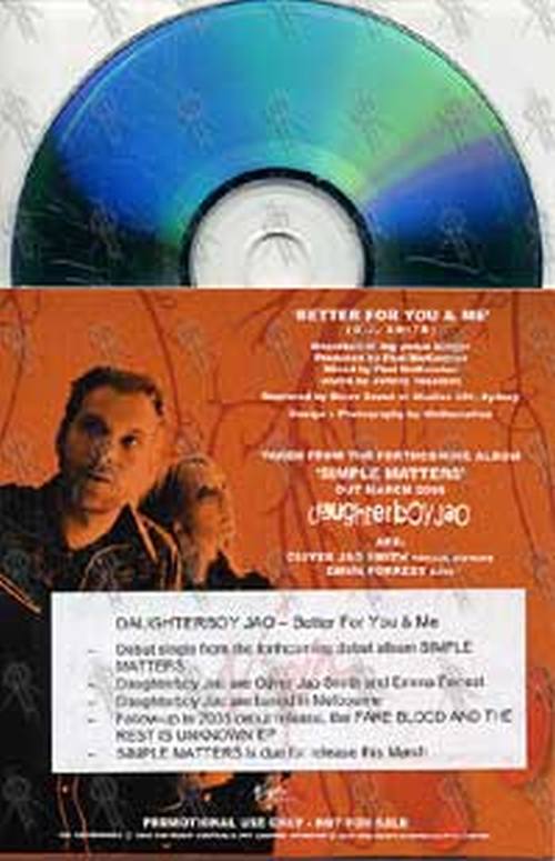 DAUGHTERBOY JAO - Better For You & Me - 2