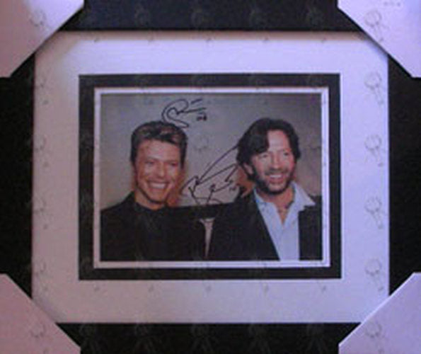 DAVID BOWIE|ERIC CLAPTON - Custom Framed 8 x 10 Photograph - 1