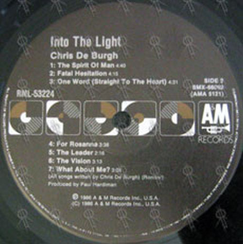 DE BURGH-- CHRIS - Into The Light - 3
