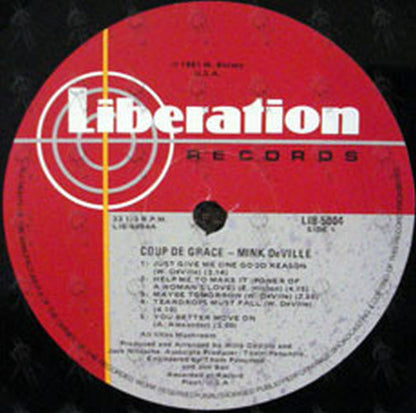 DE VILLE-- MINK - Coup De Grace - 3