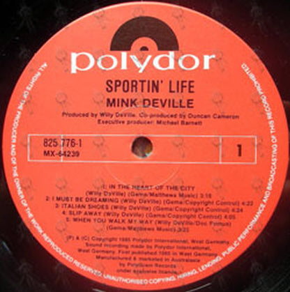 DE VILLE-- MINK - Sportin' Life - 3