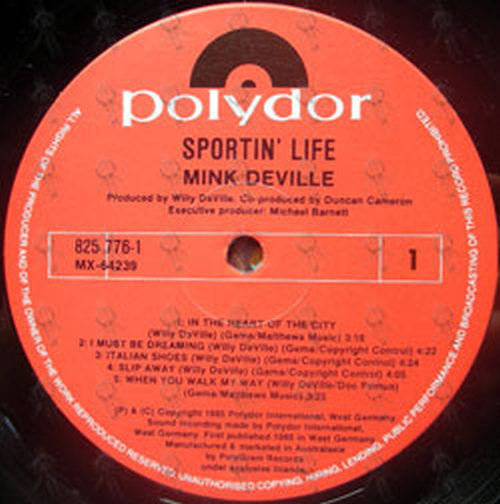 DE VILLE-- MINK - Sportin' Life - 3