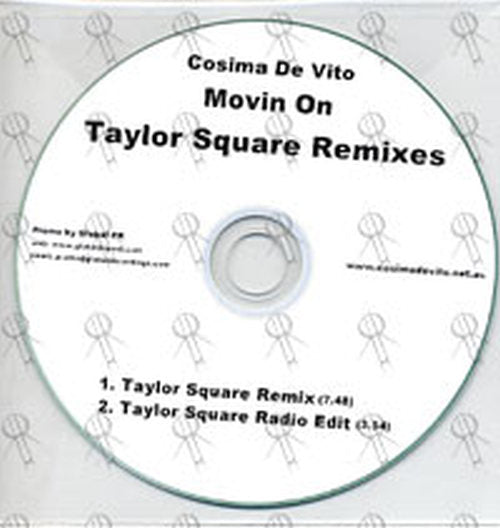 DE VITO-- COSIMA - Movin On - Taylor Square Remixes - 1