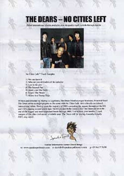 DEARS-- THE - 'No Cities Left' Sampler - 3
