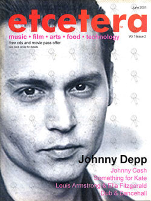 DEPP-- JOHNNY - &#39;Etcetera&#39; - Volume 1 No. 2 - Johnny Depp On The Cover - 1