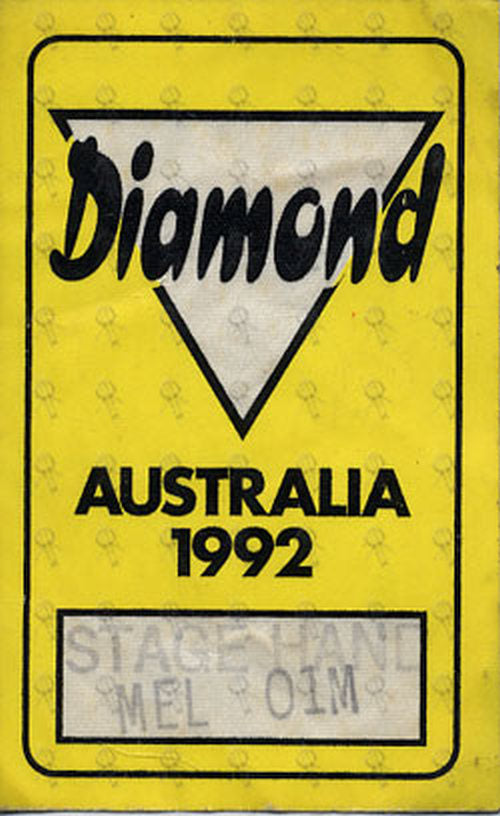 DIAMOND-- NEIL - Unused Australia 1992 Stage Hand Cloth Sticker Pass - 1