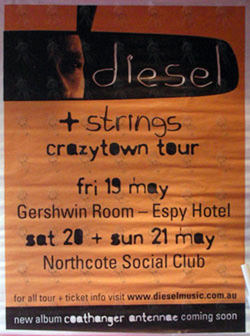 DIESEL - &#39;Crazytown&#39; Tour 2006 Melbourne Shows Poster - 1