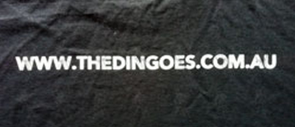 DINGOES-- THE - 'Tracks' 2010 Bird Design Oz Tour Black T-Shirt - 4