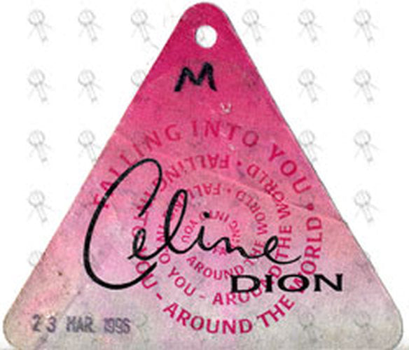 DION-- CELINE - &#39;Falling Into You Around The World&#39; Used Working Cloth Sticker Pass - 1