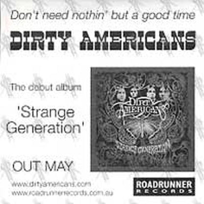 DIRTY AMERICANS - 'Strange Generation' Sticker - 2