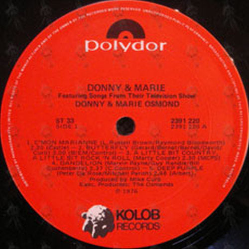 DONNY & MARIE - Featuring Songs From Their Television Show - 3