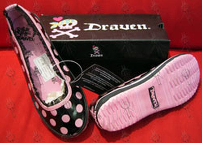 DRAVEN - Black & Pink 'Polkaholic' Women's Slip-On Shoes - 1